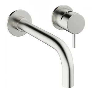 Crosswater MPRO Wall Mounted 2 Hole Set Basin Mixer   Brushed Stainless Steel