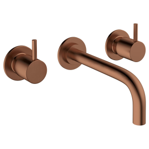 Crosswater MPRO Wall Mounted 3 Hole Set Basin Mixer   Brushed Bronze