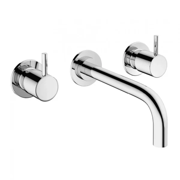 Crosswater MPRO Wall Mounted 3 Hole Set Basin Mixer   Chrome