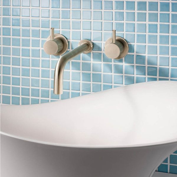 Crosswater MPRO Wall Mounted 3 Hole Set Basin Mixer   Brushed Brass - Image 2