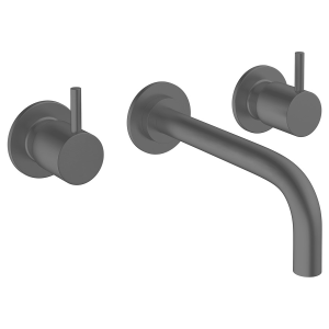 Crosswater MPRO Wall Mounted 3 Hole Set Basin Mixer   Slate