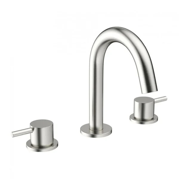 Crosswater MPRO Deck Mounted 3 Hole Set Basin Mixer   Brushed Stainless Steel
