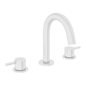 Crosswater MPRO Deck Mounted 3 Hole Set Basin Mixer   Matt White