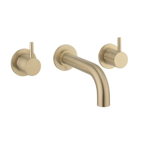 Crosswater MPRO Wall Mounted 3 Hole Bath Filler   Brushed Brass