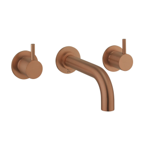 Crosswater MPRO Wall Mounted 3 Hole Bath Filler   Brushed Bronze
