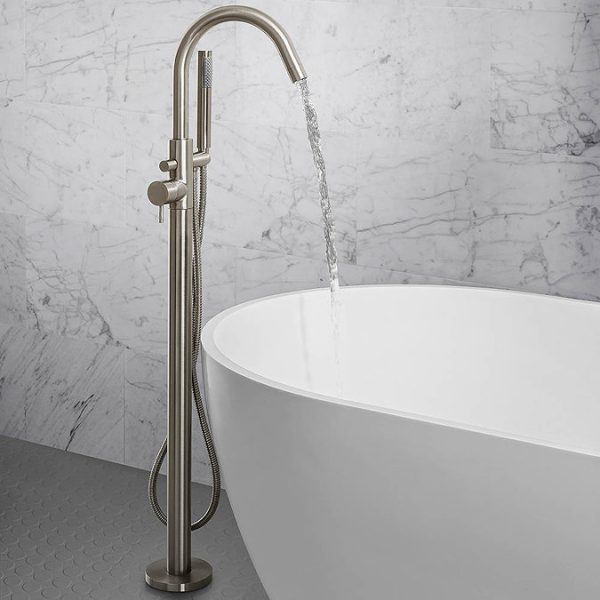 Crosswater MPRO Floor Mounted Freestanding Bath Shower Mixer   Brushed Stainless Steel - Image 2