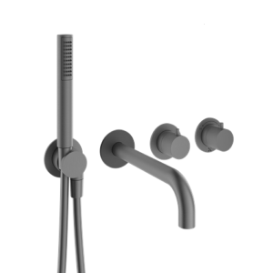 Crosswater MPRO Module Slate 2 Outlet 2 Handle Shower Valve with Bath Spout & Handset