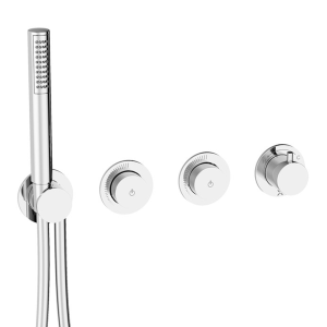 Crosswater Module MPRO Push 2 Outlet Concealed Shower Valve with Handset   Chrome