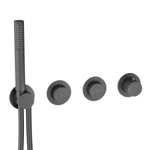 Crosswater Module MPRO Push 2 Outlet Concealed Shower Valve with Handset   Slate