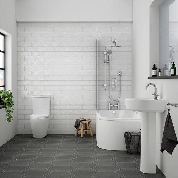 Pablo Triple Thermostatic Valve with Round Shower Head and Slider Rail Kit - Image 3