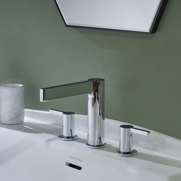 Riobel Paradox Three Hole Basin Mixer   Chrome - Image 3