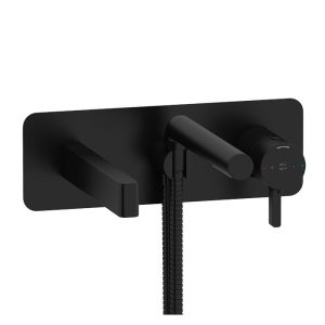 Riobel Paradox Wall Mounted Bath Shower Mixer   Black
