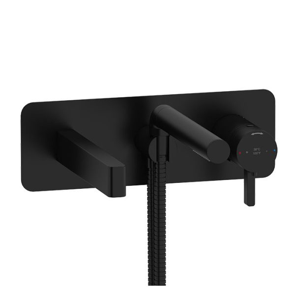 Riobel Paradox Wall Mounted Bath Shower Mixer   Black