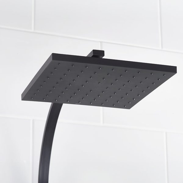 Bristan Quadrato Safe Touch Thermostatic Bar Shower Valve with Rigid Riser Kit   Matt Black - Image 3