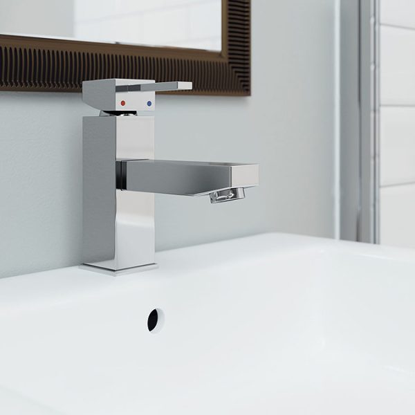 Bristan   Quadrato Basin Mixer with Eco Click (no waste)   Chrome - Image 2