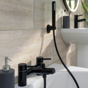 Orchard Eden Matt Black Bath Shower Mixer Tap