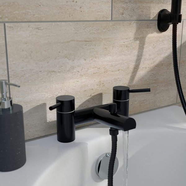 Orchard Eden Matt Black Bath Shower Mixer Tap - Image 3
