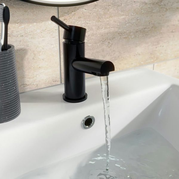 Orchard Eden Matt Black Mono Basin Mixer Tap - Image 3
