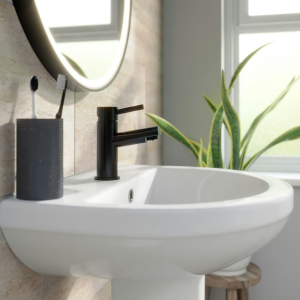 Orchard Eden Matt Black Mono Basin Mixer Tap