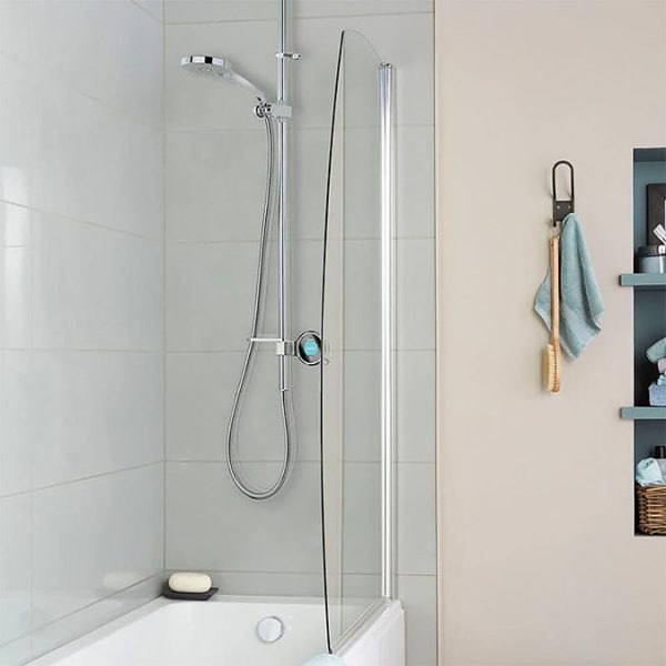 Aqualisa Q Smart Digital Exposed Shower with Adjustable Head and Bath Overflow Filler Standard (HP/Combi) - Image 2