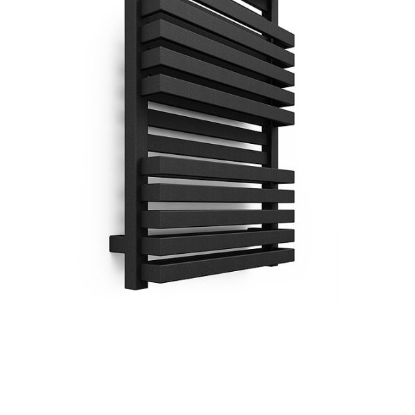 Terma Quadrus Bold Metallic Black Heated Towel Rail 1185 x 450mm - Image 4