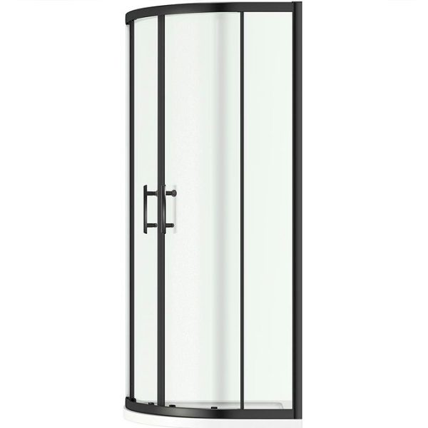 Orchard 900 x 900mm Matt Black 6mm Quadrant Shower Enclosure without Tray - Image 7