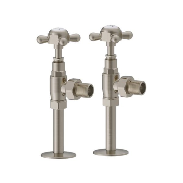 Burlington Trafalgar Radiator and Angled Valves   Brushed Nickel - Image 3