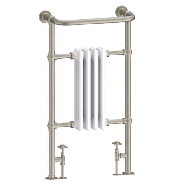 Burlington Bloomsbury Towel Rail Radiator   Brushed Nickel