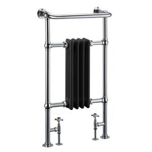Burlington Bloomsbury Black Heated Towel Rail Radiator