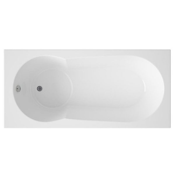 Taranto 1700 x 800mm Keyhole Shower Bath with Screen - Image 2