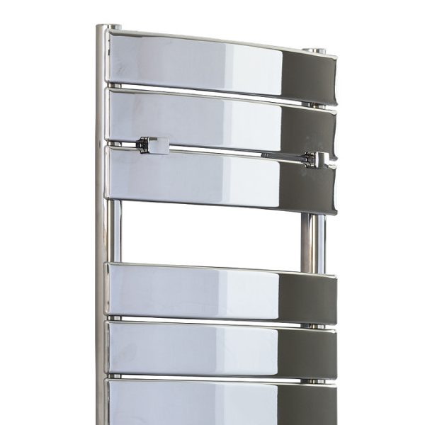 Milan 1213 x 493mm Curved Heated Towel Rail (incl. Valves + Electric Heating Kit) - Image 2