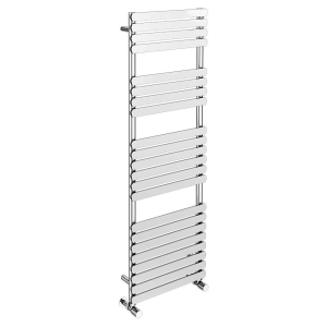 Murano Flat 1500 x 500mm Chrome Modern Heated Towel Rail   21 Sections