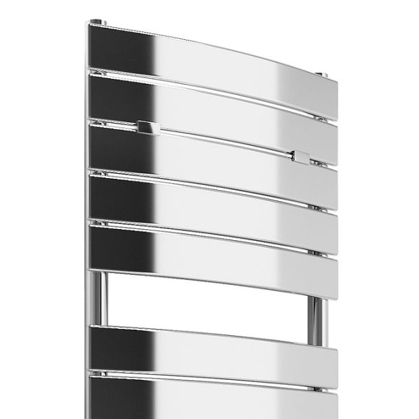 Milan Curved Heated Towel Rail 1512mm x 493mm Chrome - Image 3