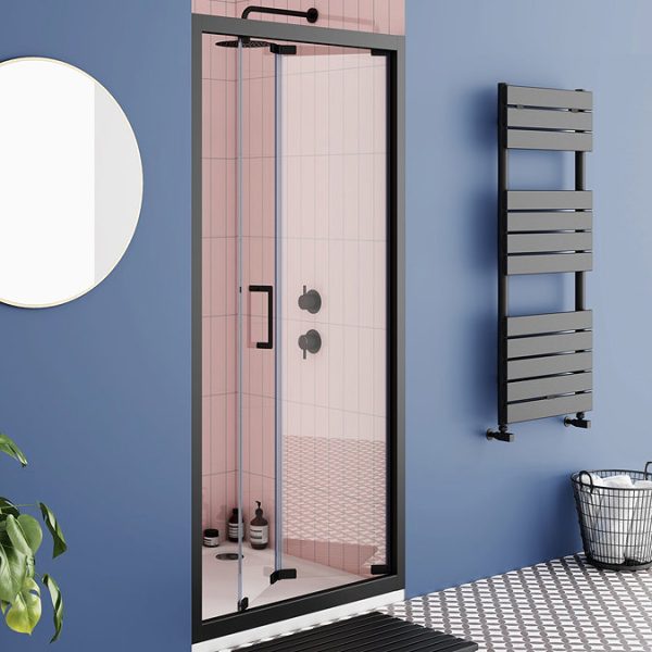 Milan Matt Black H1213mm x W500mm Heated Towel Rail - Image 2