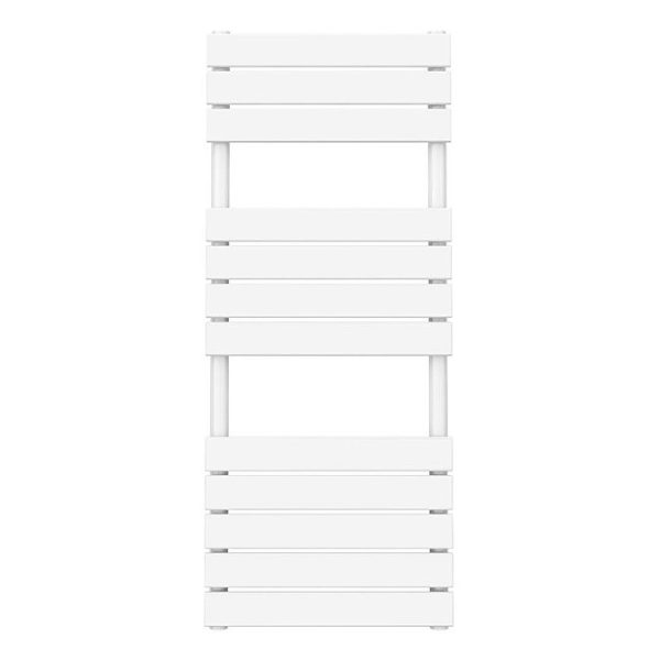 Milan White H1213mm x W500mm Heated Towel Rail - Image 2