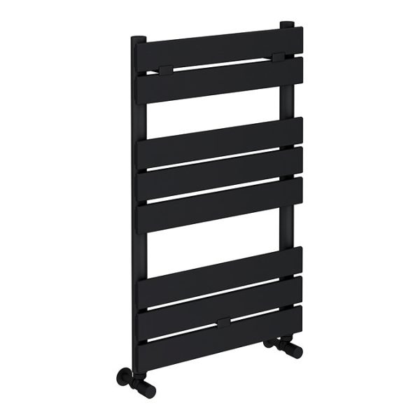 Milan Matt Black 840mm x 500mm Heated Towel Rail - Image 4