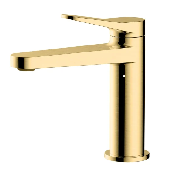 RAK Petit Round Standard Basin Mixer   Brushed Gold