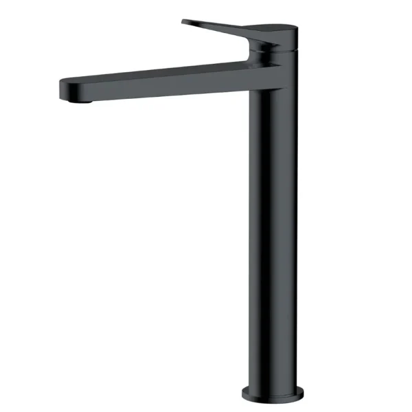 RAK   Petit Round Tall Basin Mixer Tap Matt Black