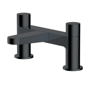 RAK   Petit Round Deck Bath Filler Matt Black