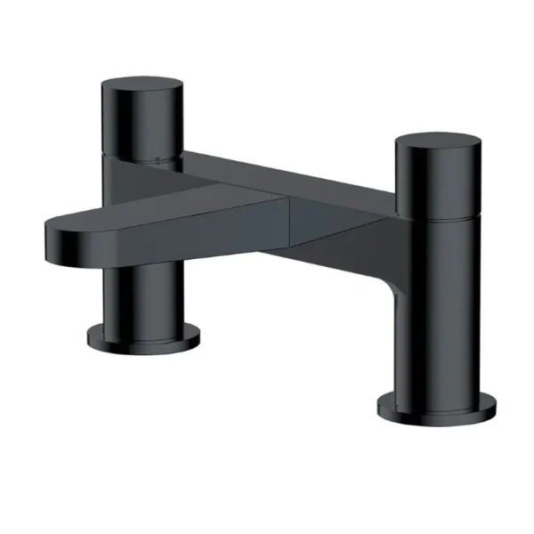 RAK   Petit Round Deck Bath Filler Matt Black