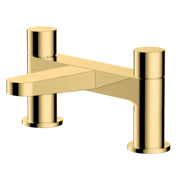 RAK   Petit Round Deck Bath Filler Brushed Gold
