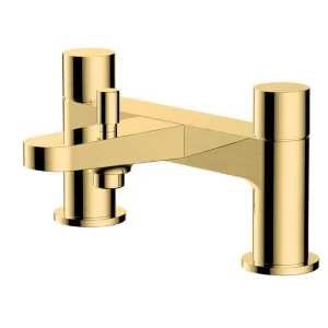 RAK   Petit Round Deck Bath Shower Mixer Brushed Gold