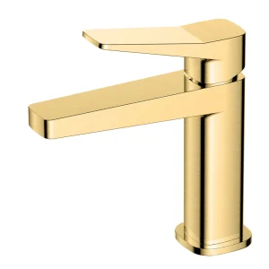 RAK   Petit Square Standard Basin Mixer Brushed Gold
