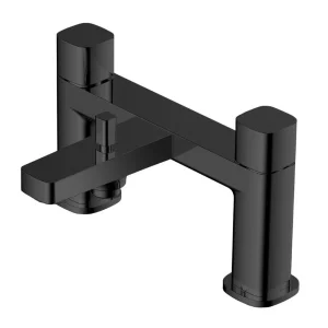 RAK   Petit Square Deck Bath Shower Mixer Matt Black