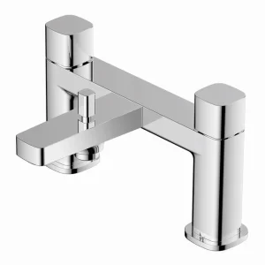 RAK   Petit Square Deck Bath Shower Mixer Chrome