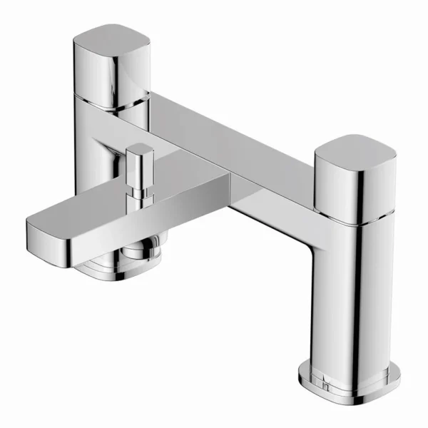 RAK   Petit Square Deck Bath Shower Mixer Chrome