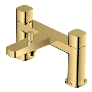 RAK   Petit Square Deck Bath Shower Mixer  Brushed Gold