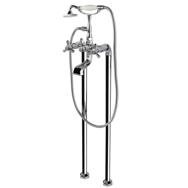 RAK Washington Art Deco Freestanding Bath Shower Mixer + Kit