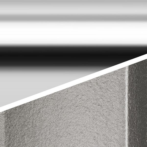 Terma Cast Iron Plain Towel Rail   Raw Metal and Chrome Surround 900 x 490mm - Image 2