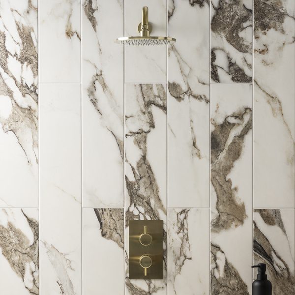 Arezzo Brushed Brass Round Shower Package with Concealed Valve + Head - Image 3